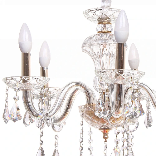 Люстра подвесная в стиле барокко Aroma 540Вт 25-S806 со стеклянными основаниями_5