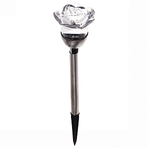 Фонарь садовый "Роза" 36*8см, 3 цвета, на солнечной батарее, металл