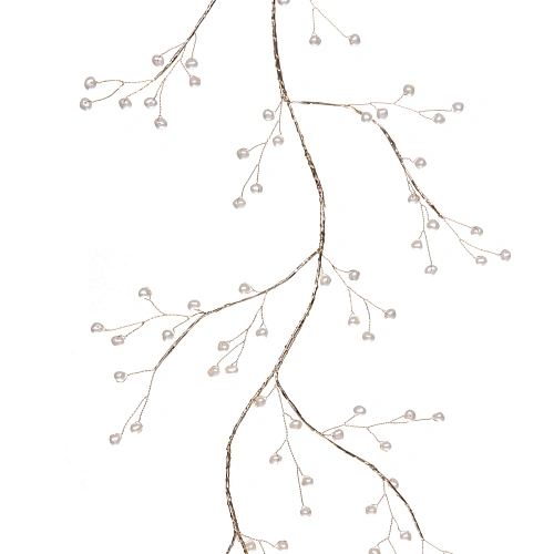 Ветка декоративная Жемчужное сияние 100 см, Белый_3