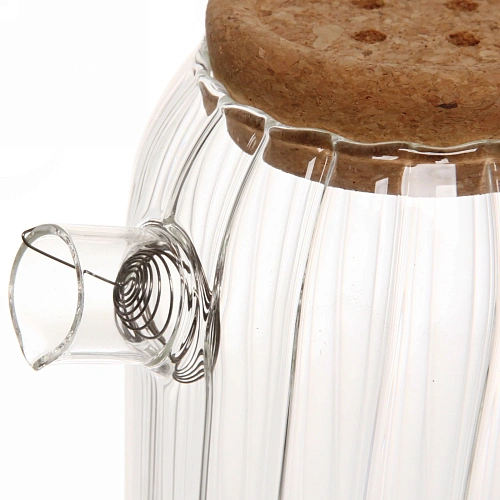 Чайник заварочный стеклянный 1800мл Bella cucina с пробковой крышкой_3