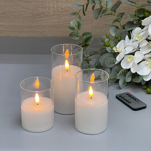 Сувенир с подсветкой Свеча - Тайна 7,71012,515 см (набор 3 шт) с пультом ду_11