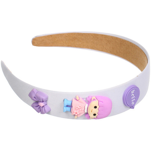 Ободок для волос детский БАМБИ БУМ, подружка, цвет розовый, лавандовый и голубой, 3см_6