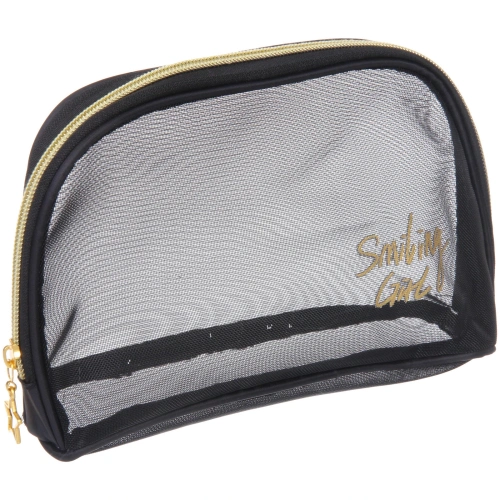 Косметичка овальная "ЭЙФОРИЯ", цвет черный, 22*6*13см