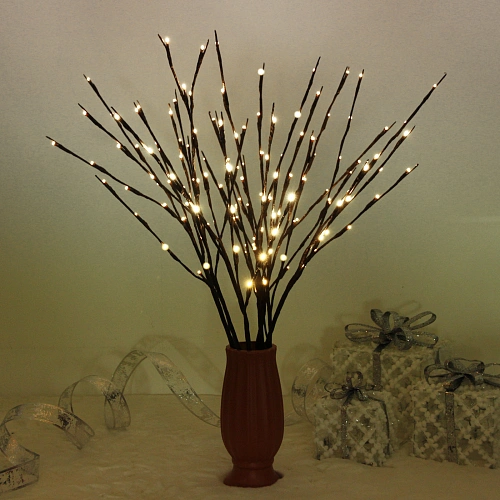 Гирлянда для дома ВЕТОЧКА 70 см, 20 ламп LED, IP-20 (работает от 2х батареек АА), Белый_3