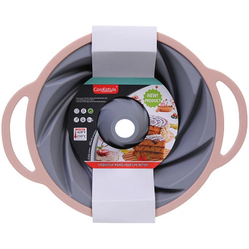 Форма силиконовая CooKstyle фигурная с ручками, 30,52410см, с металлической вставкой_3