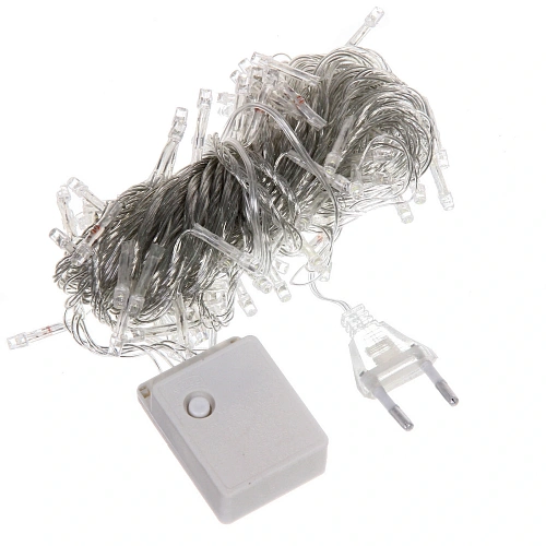 Гирлянда для дома  5,5м 50 ламп LED прозрачпров,8 реж, IP-20, Красный_27