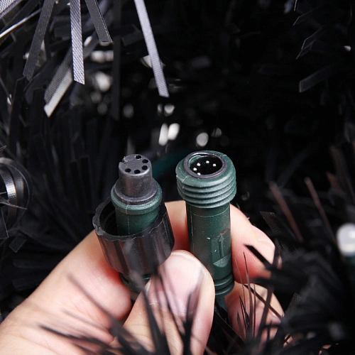 Ёлка светодиодная Млечный путь 210 см, ПВХ черный,  цвет свечения-Белый (289 веток) (T1050B-210)_11