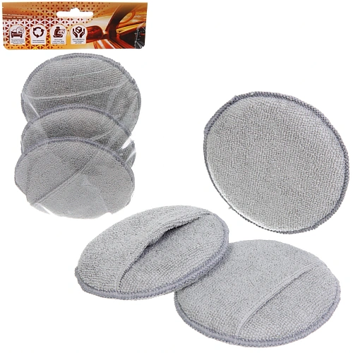 Губка для автомобиля из микрофибры, аппликатор, 12 см, 3 шт, AVC-67G